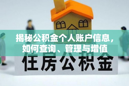 大方揭秘公积金个人账户信息，如何查询、管理与增值