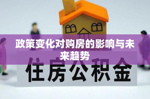 大方政策变化对购房的影响与未来趋势