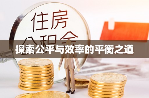 大方探索公平与效率的平衡之道