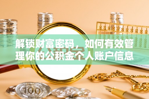 大方解锁财富密码，如何有效管理你的公积金个人账户信息