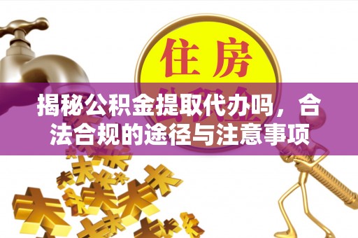 大方揭秘公积金提取代办吗，合法合规的途径与注意事项
