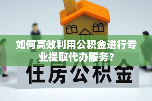 大方如何高效利用公积金进行专业提取代办服务？